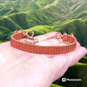 Artisan Bracelet Copper Weaved Cuff Style
